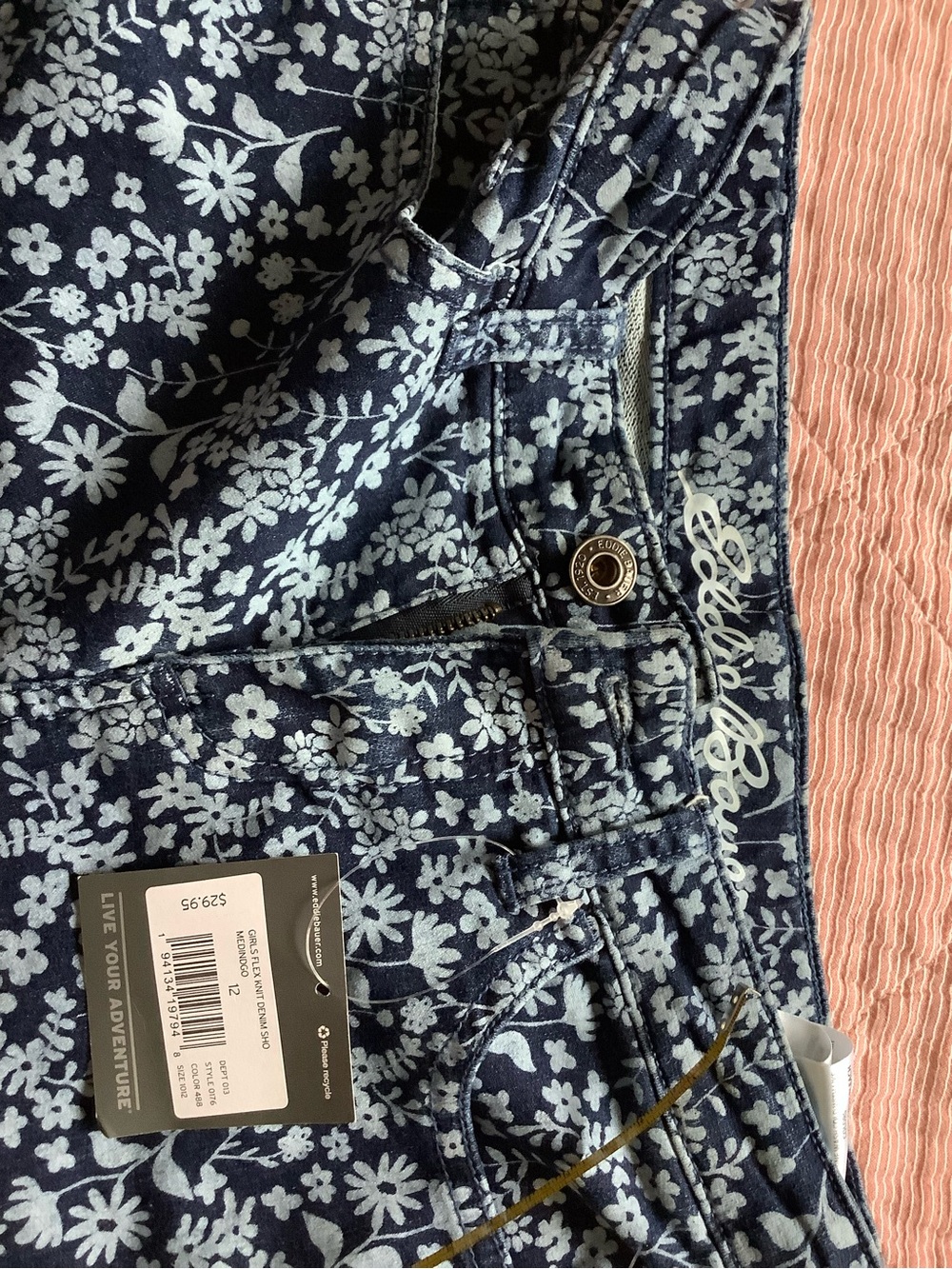 Eddie Bauer Navy and White Floral Kids' Jeggings